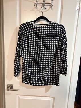Banana Republic Marimekko Black and White Polka Dot Sweater